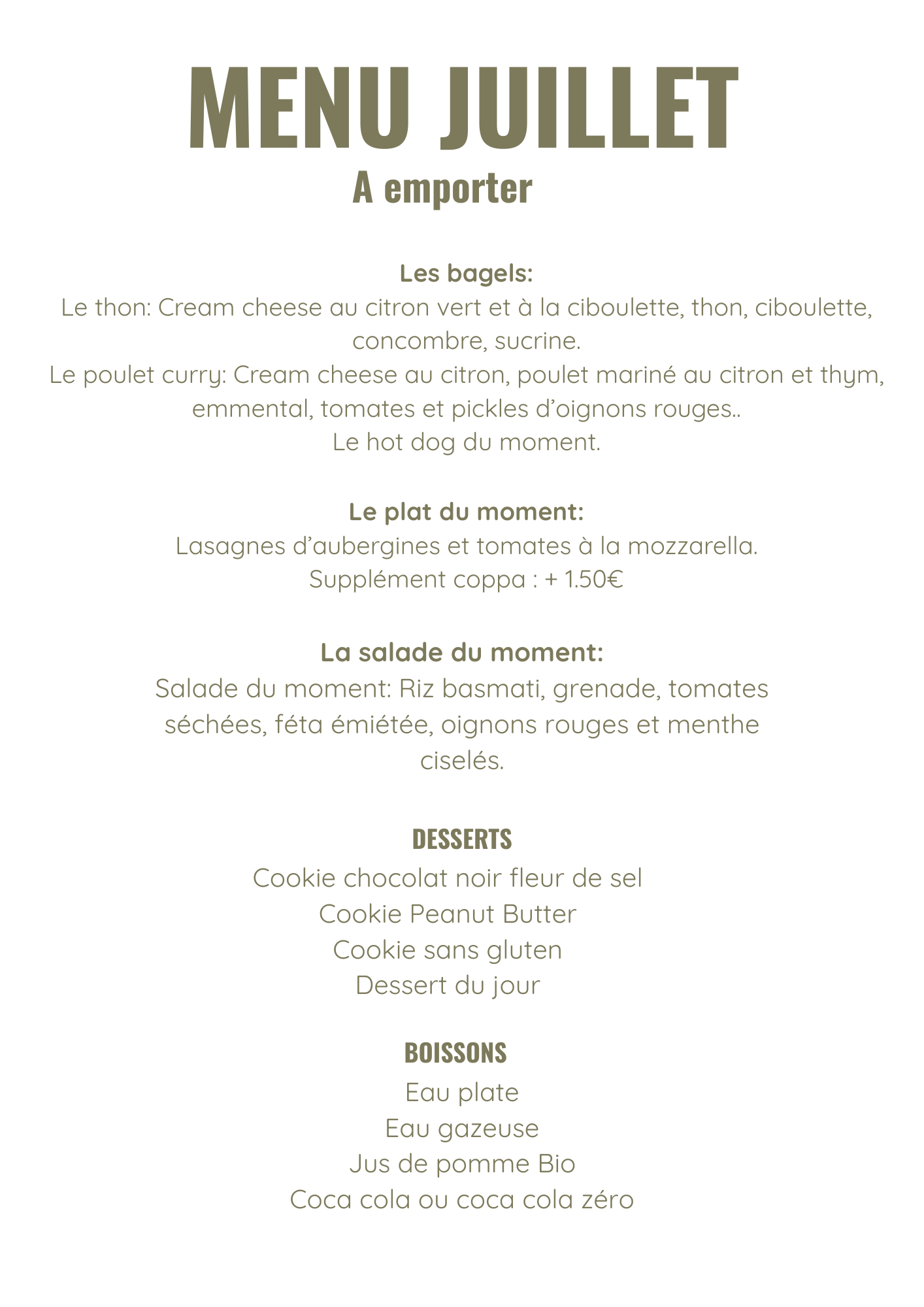 MENU PLATEAU REPAS SHERLOCK COFFEE LAMBALLE